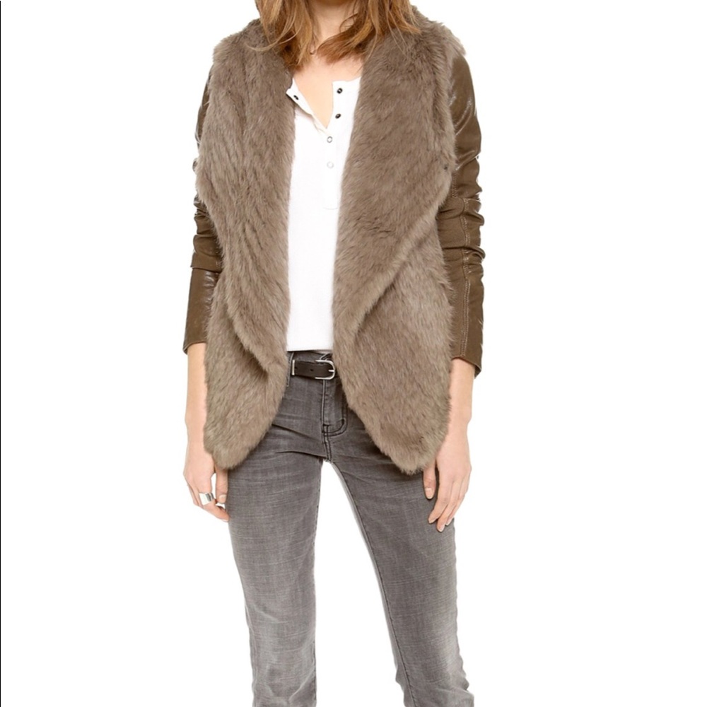 June fur and leather jacket